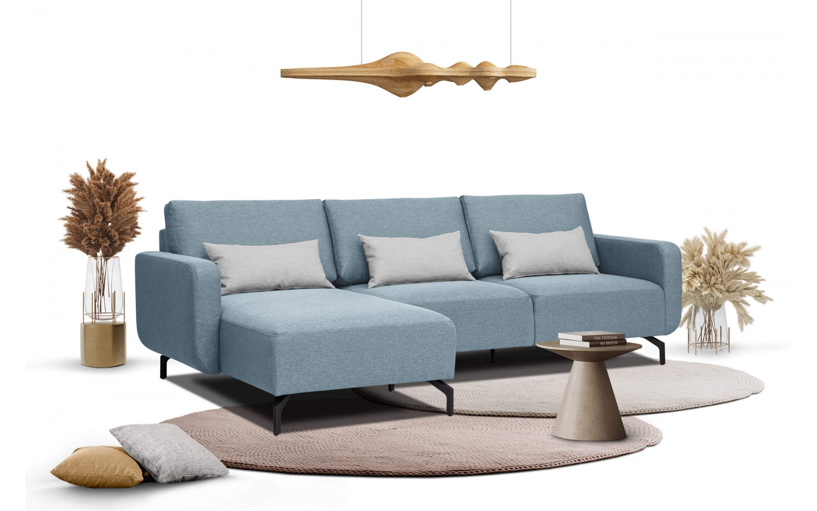 Canapé d'angle gauche 3 places DANNY