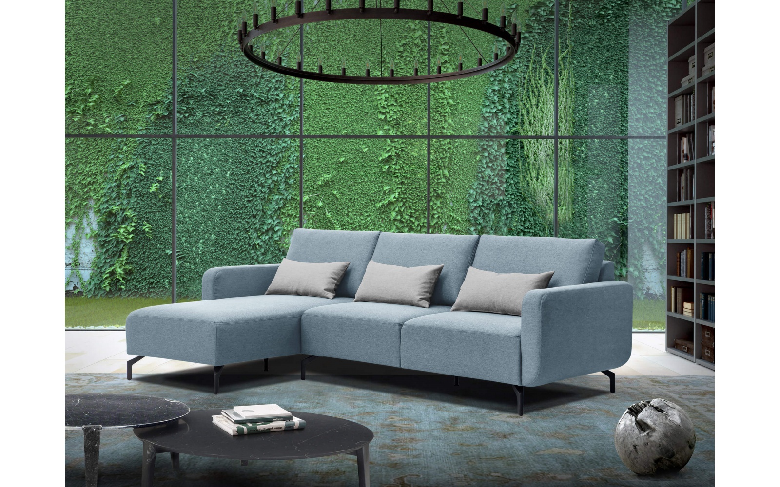 Canapé d'angle gauche 3 places DANNY