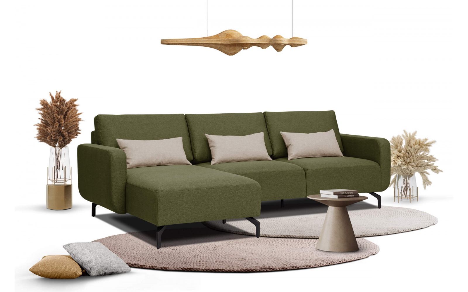 Canapé d'angle gauche 3 places DANNY