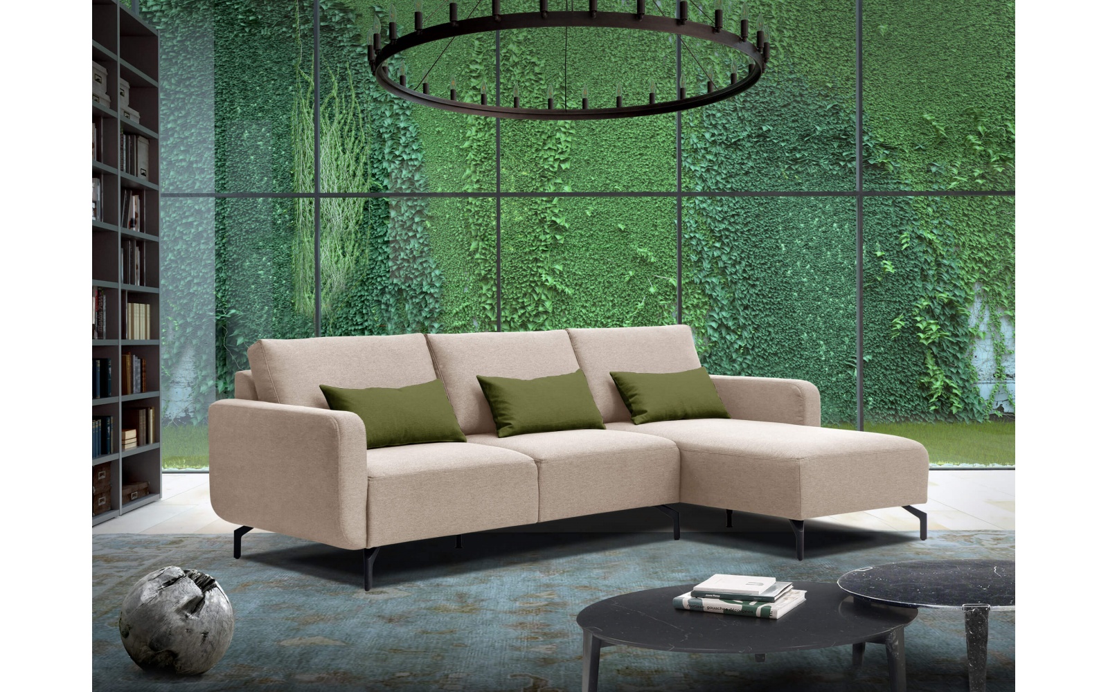 Canapé d'angle droit 3 places DANNY