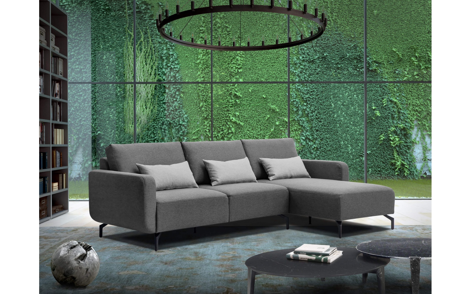 Canapé d'angle droit 3 places DANNY