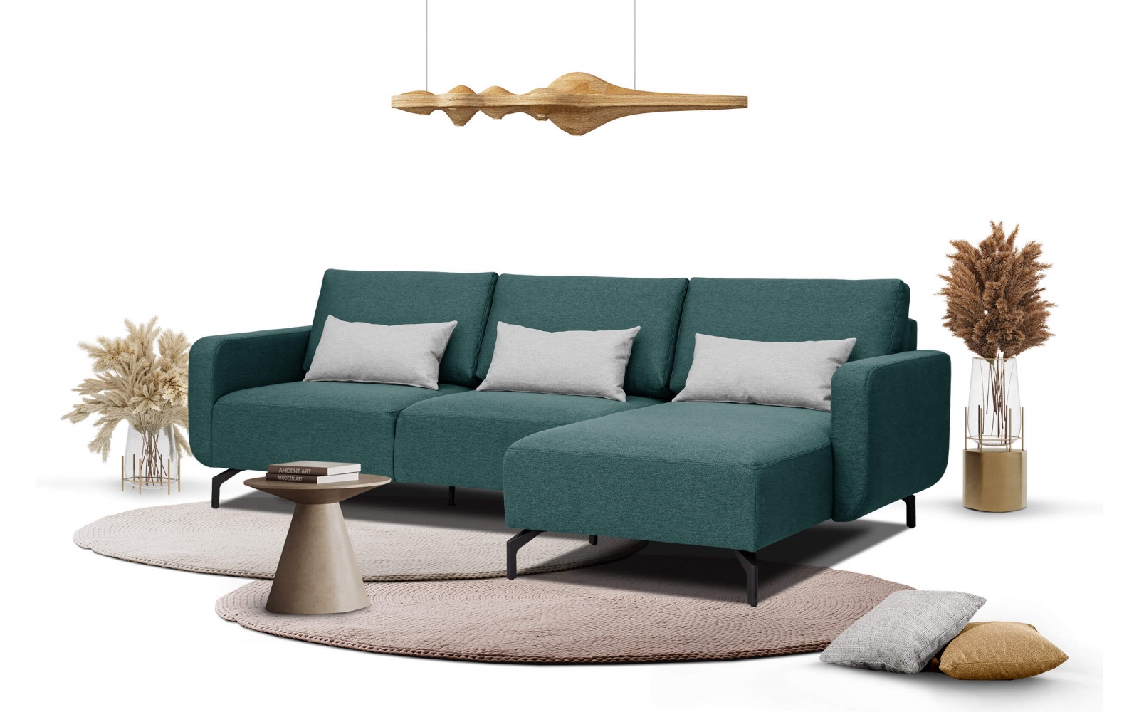 Canapé d'angle droit 3 places DANNY