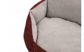 Panier pour chien et chat 70 x 55 cm rouge + gris clair MICKEY