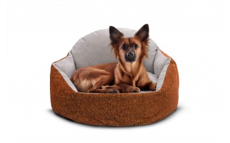 Panier pour chien et chat 70 x 55 cm orange + gris clair MICKEY