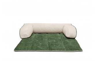 Panier pour chien et chat 100 x 120 cm vert + beige clair DINA