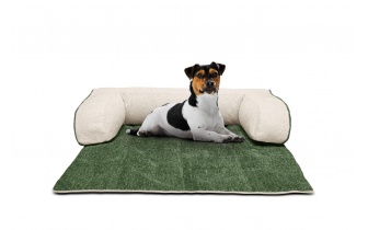 Panier pour chien et chat 100 x 120 cm vert + beige clair DINA