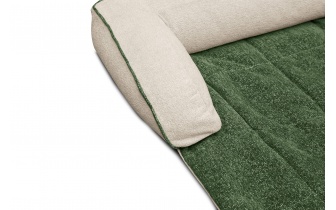 Panier pour chien et chat 100 x 120 cm vert + beige clair DINA