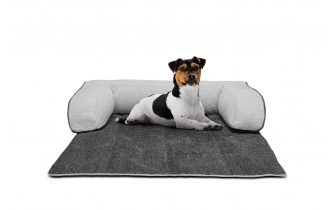 Panier pour chien et chat 100 x 120 cm gris foncé + gris clair DINA