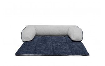 Panier pour chien et chat 100 x 120 cm bleu + gris clair DINA