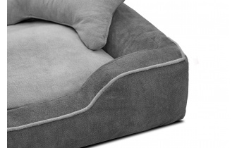 Panier pour chien et chat 80 x 70 cm gris foncé + gris clair BONNIE