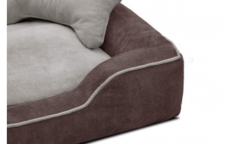 Panier pour chien et chat 80 x 70 cm marron + beige clair BONNIE