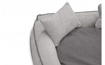 Panier pour chien et chat 100 x 80 cm gris clair + gris BONNIE