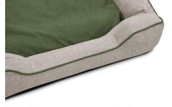 Panier pour chien et chat 100 x 80 cm beige clair + vert BONNIE