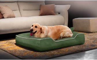 Panier pour chien et chat 100 x 80 cm vert + beige clair BONNIE