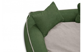 Panier pour chien et chat 100 x 80 cm vert + beige clair BONNIE