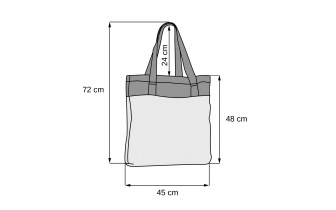 Sac cabas en tissu à motifs LEA