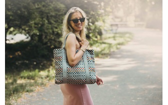 Sac cabas en tissu à motifs OCEANE