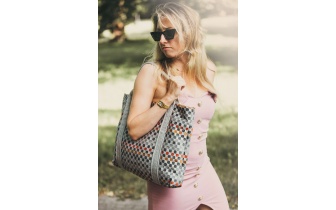 Sac cabas en tissu à motifs OCEANE