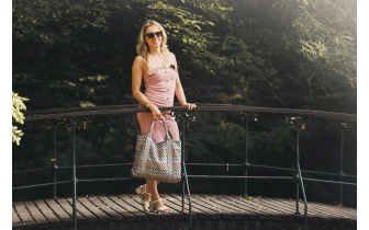 Sac cabas en tissu à motifs OCEANE