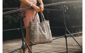 Sac cabas en tissu à motifs OCEANE