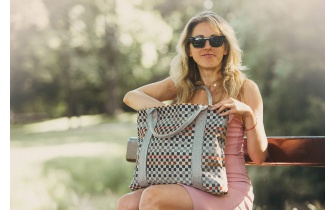 Sac cabas en tissu à motifs OCEANE