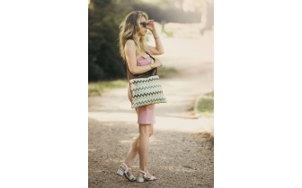 Sac cabas en tissu à motifs ELSA