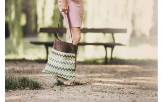 Sac cabas en tissu à motifs ELSA