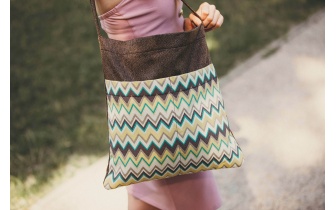 Sac cabas en tissu à motifs ELSA