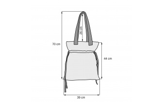 Sac cabas à fermeture par cordon en tissu à motifs EMMA