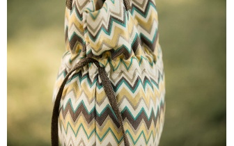 Sac cabas à fermeture par cordon en tissu à motifs EMMA