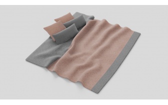 INIS - Couvre-lit 220x240 cm avec des coussins décoratifs