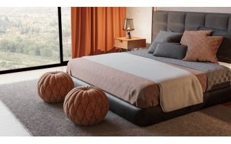 INIS - Couvre-lit 220x240 cm avec des coussins décoratifs