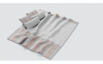 BRAGA - Couvre-lit 220x240 cm avec 4 coussins décoratifs