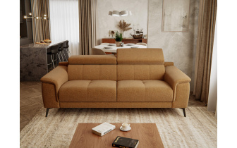 Canapé droit XXL 3 places avec appuie-têtes réglables FIERO