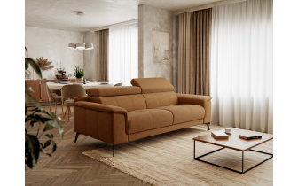 Canapé droit XXL 3 places avec appuie-têtes réglables FIERO