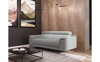 Canapé droit XXL 3 places avec appuie-têtes réglables FIERO