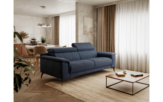 Canapé droit XXL 3 places avec appuie-têtes réglables FIERO