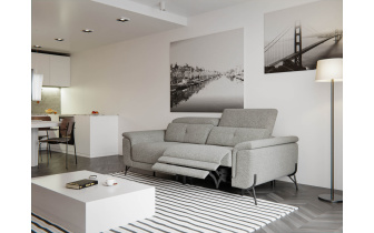 Canapé droit 3 places avec un relax électrique à côté droit AVENA