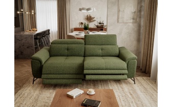 Canapé droit 3 places avec deux relax électriques AVENA