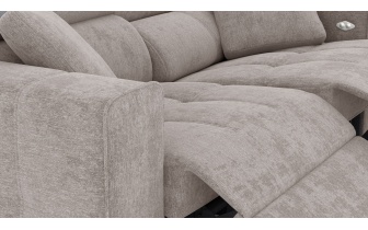 Canapé droit 3 places avec deux relax électriques QUARTZ