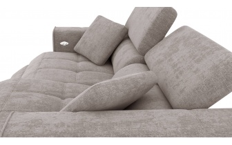 Canapé droit 3 places avec deux relax électriques QUARTZ