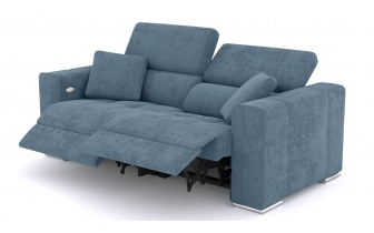 Canapé droit 3 places avec deux relax électriques QUARTZ