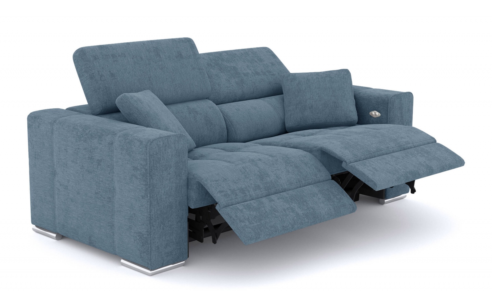 Canapé droit 3 places avec deux relax électriques QUARTZ