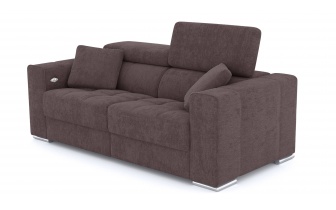 Canapé droit 3 places avec deux relax électriques QUARTZ