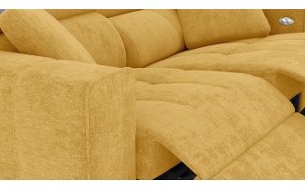 Canapé droit 3 places avec deux relax électriques QUARTZ