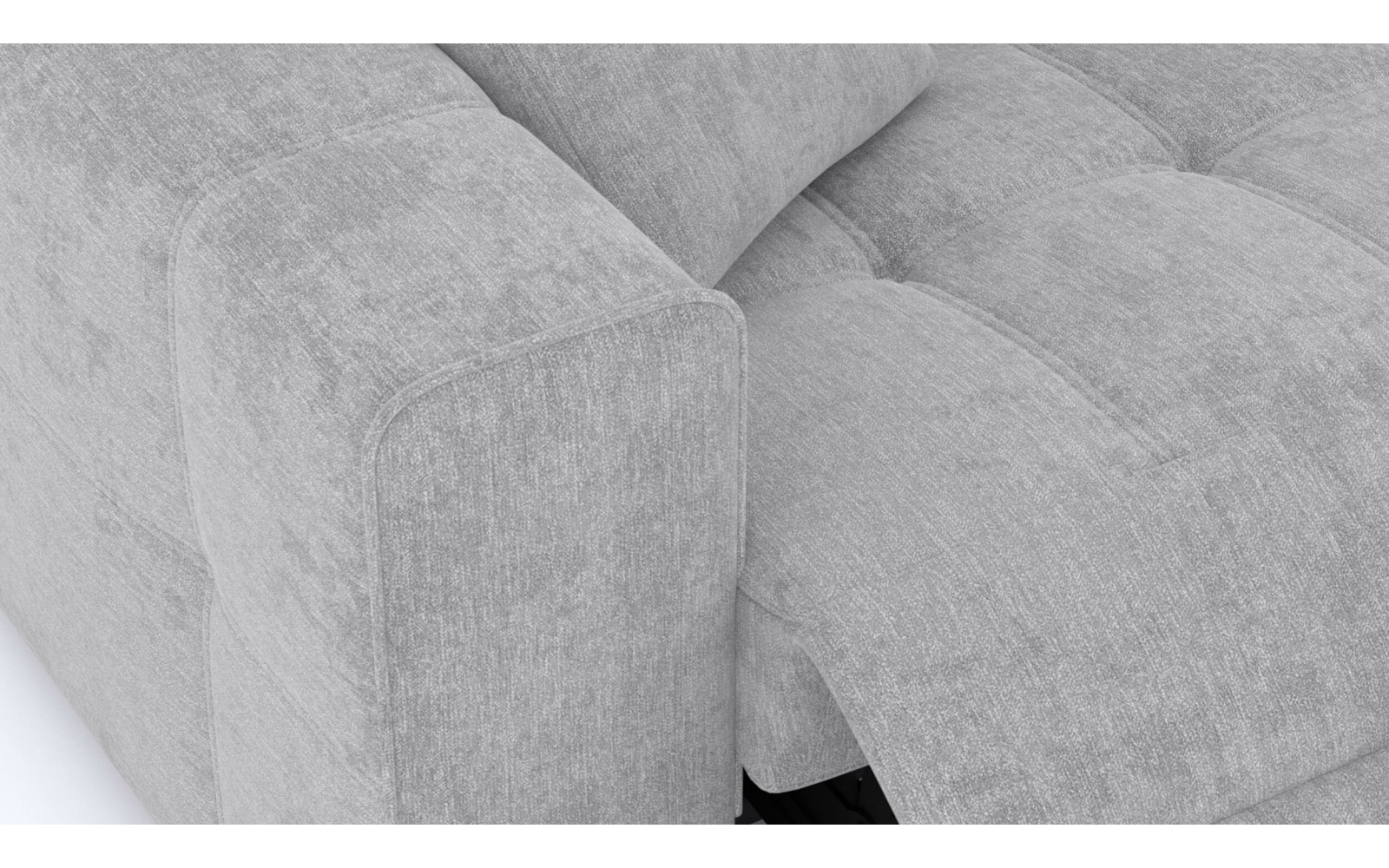 Canapé droit 3 places avec deux relax électriques QUARTZ