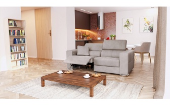 Canapé droit 3 places avec un relax électrique à côté gauche QUARTZ