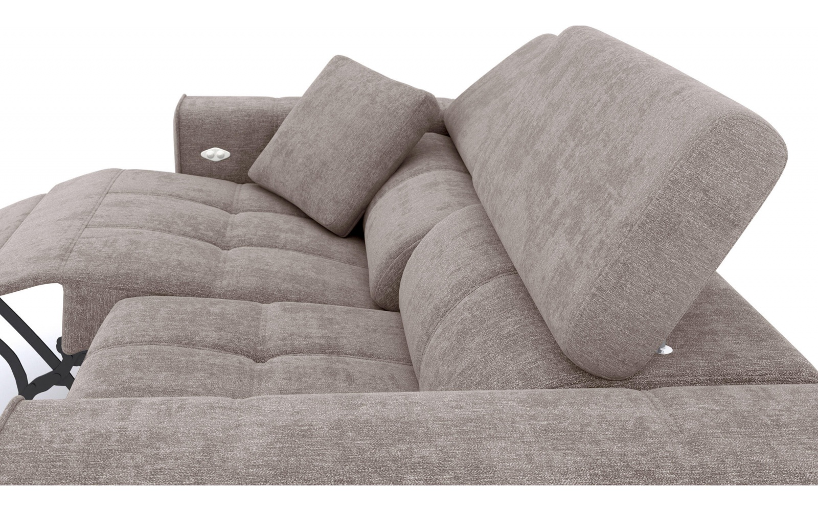 Canapé droit 3 places avec un relax électrique à côté gauche QUARTZ