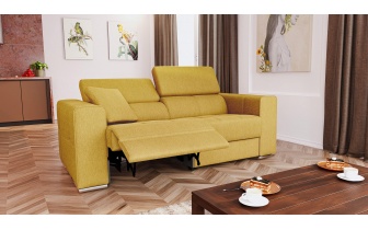 Canapé droit 3 places avec un relax électrique à côté gauche QUARTZ