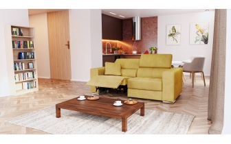 Canapé droit 3 places avec un relax électrique à côté gauche QUARTZ